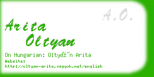 arita oltyan business card